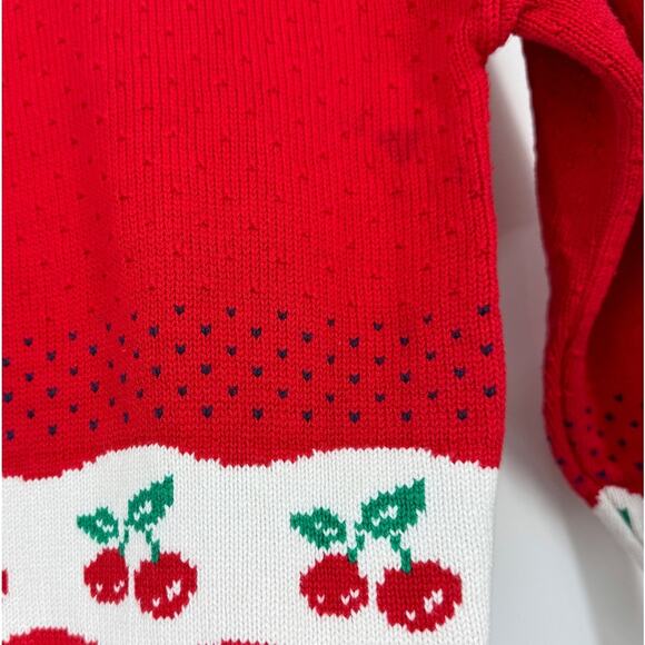 Vintage Hartstrings‎ Red Cherry Sweater Size S - Picture 6 of 7